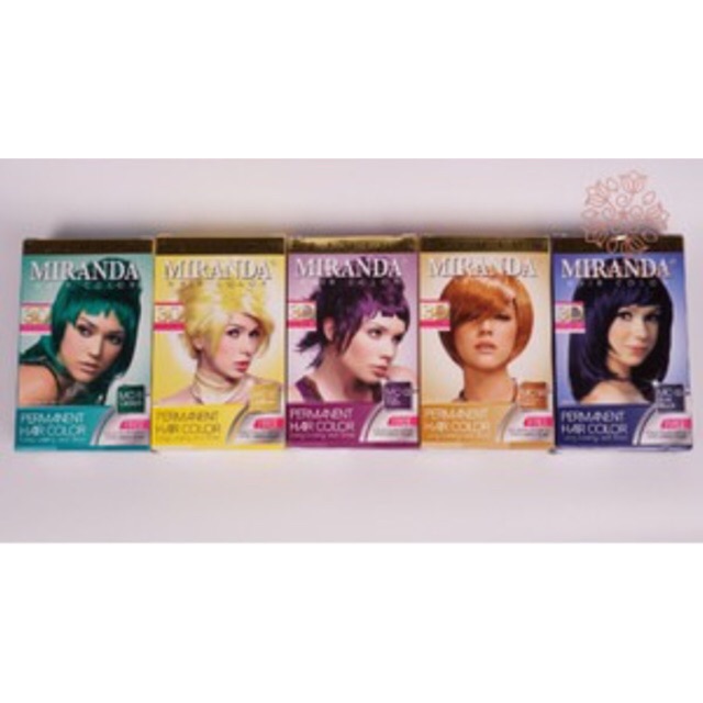 Miranda hair color cream / cat rambut 30ml + peroxide