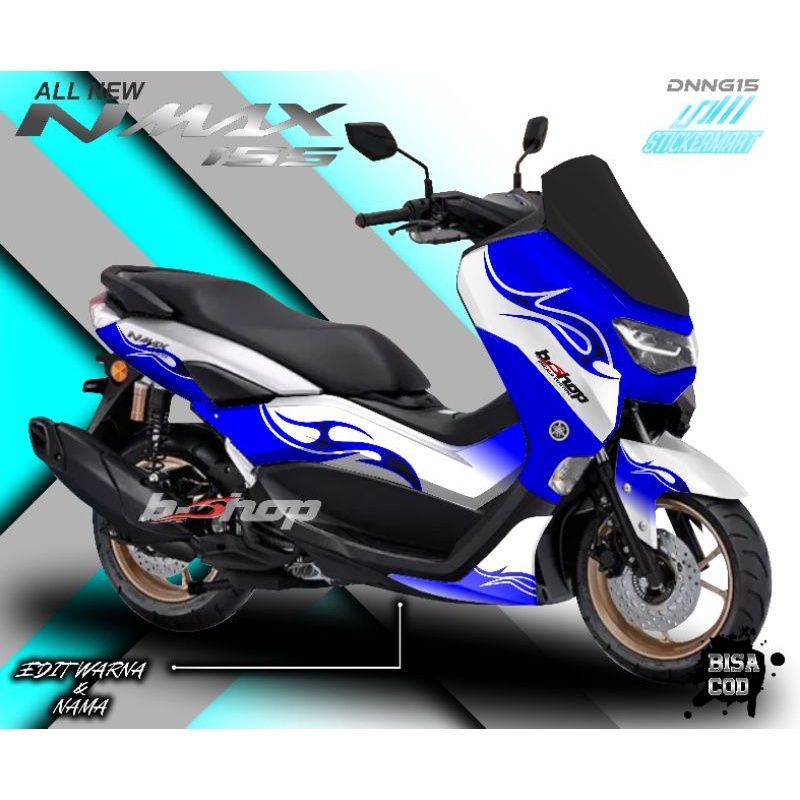 decal nmax new variasi motor warna pilihan motof api dan grafis 0062