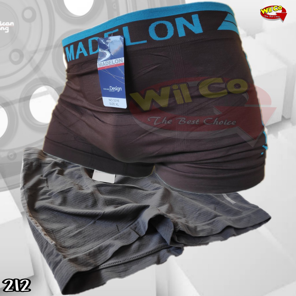 K212 - [Harga Per 1 Potong] CELANA DALAM [BOXER] PRIA MADELON SIZE M - XL