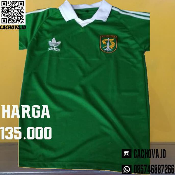 JERSEY PERSEBAYA PERSERIKATAN 1988 ADIDAS RARE BAJU BOLA BARU MURAH - Hijau muda, M