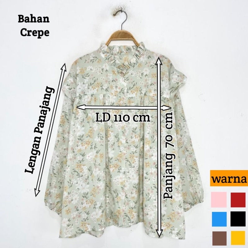 kemeja wanita motif bahan rayon by.fazza