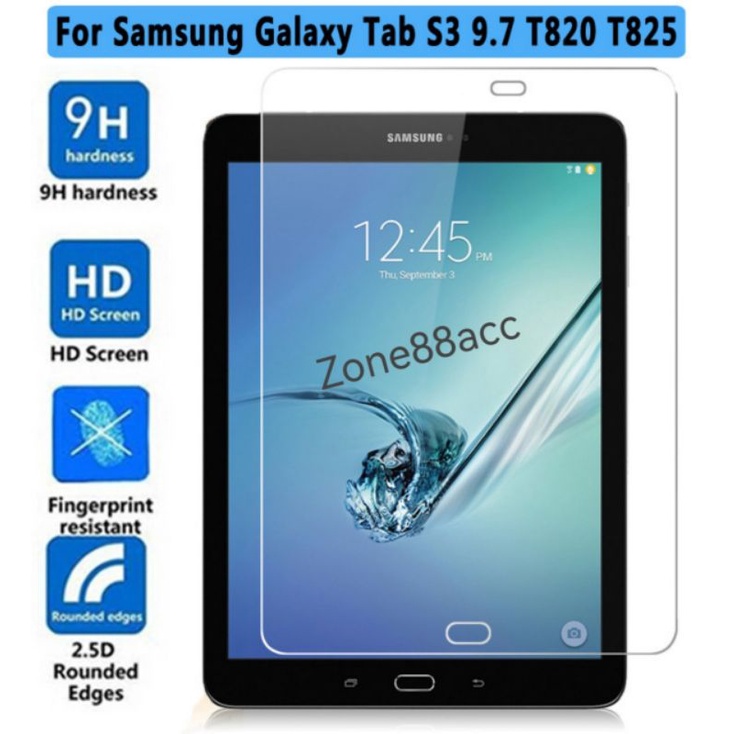 Tempered glass Samsung Galaxy Tab S3 9.7 T820 T825 Antigores Screen Guard protector TG Bening Transparan kaca Antiblue Light Ceramic film Pelindung Layar SM-T820 SM-T825 SM-T825Y