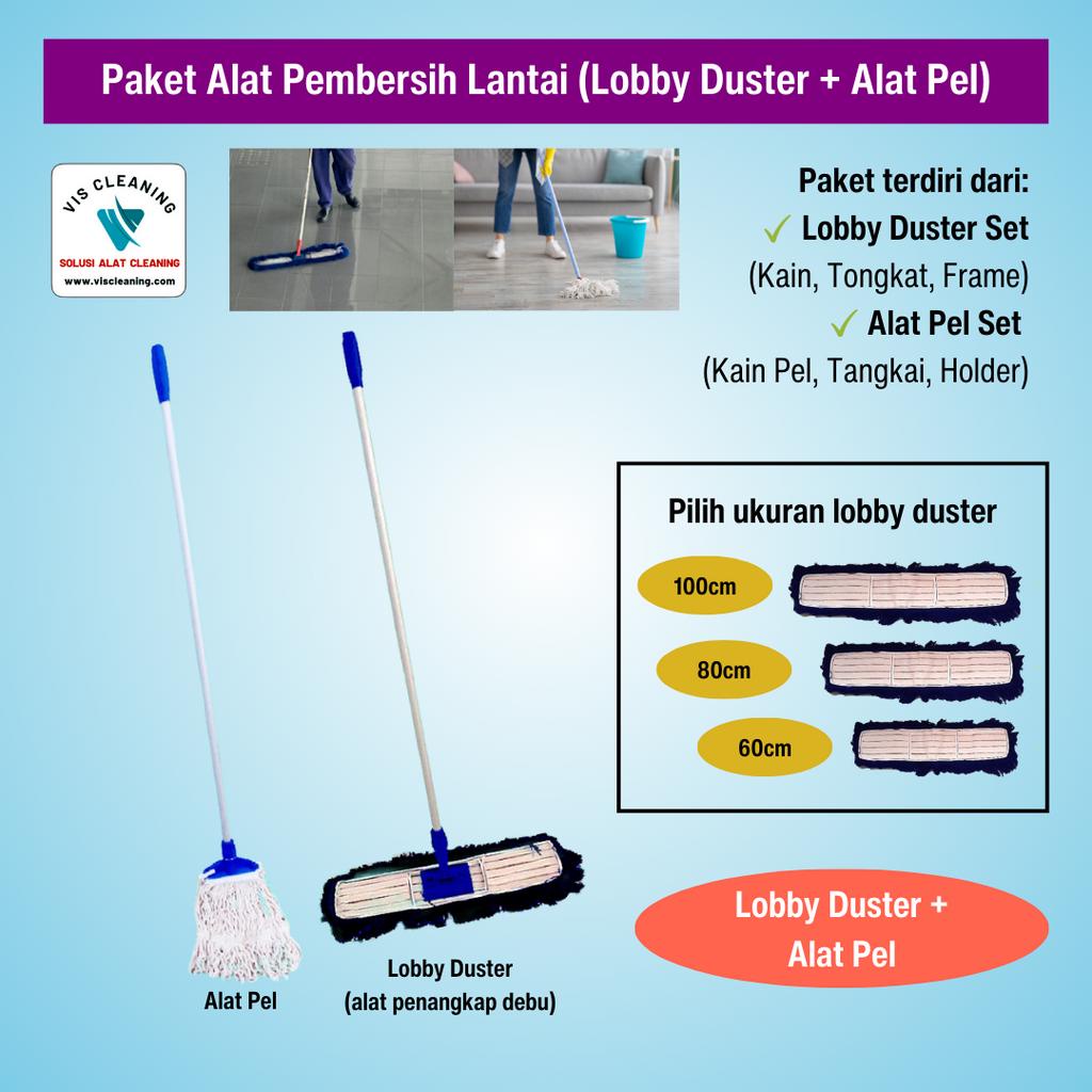 Paket Alat Pembersih Lantai - Lobby Duster + Alat Pel