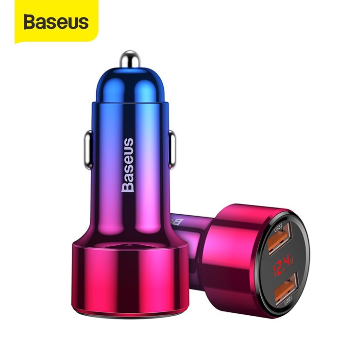 Car Charger Baseus Charger Mobil Quick Charge Dual USB 45W/6A