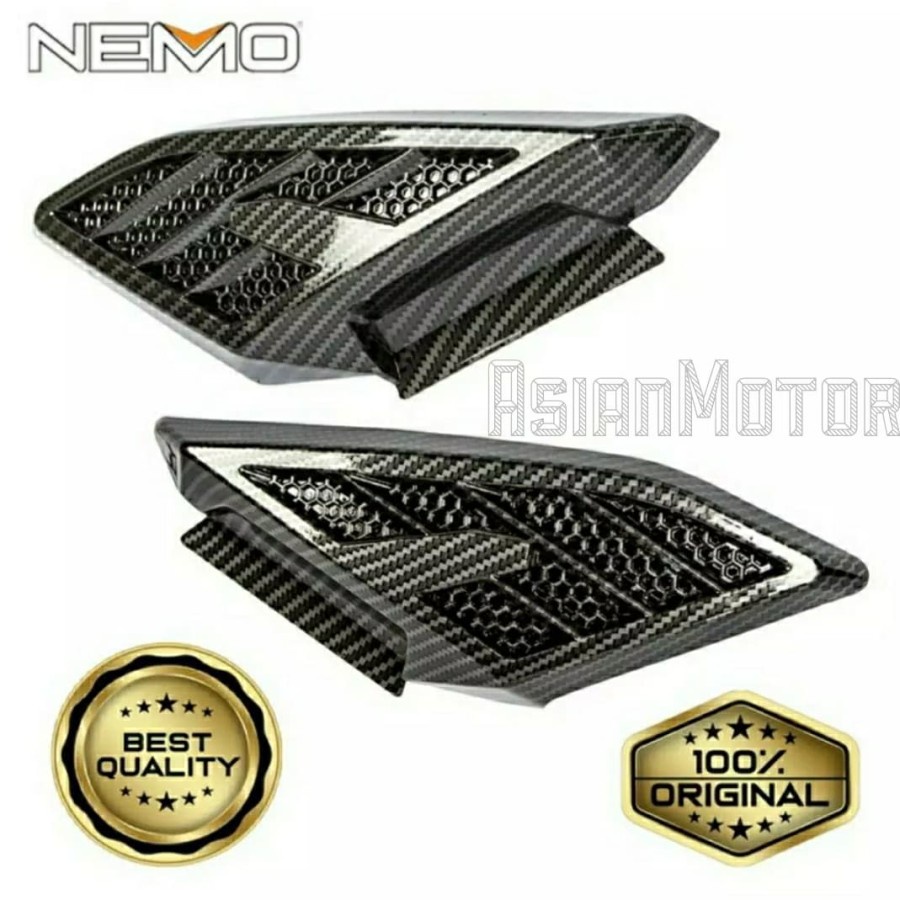 Cover Pijakan Body Samping New Nmax 2021 2022 Carbon Nemo / Cover Body Samping Karbon N max 2021 2022 Terbaru Original Nemo