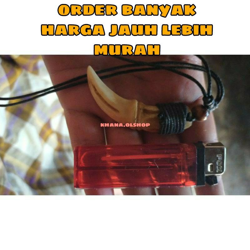 Kalung Pria Wanita Bandul Taring Macan Harimau