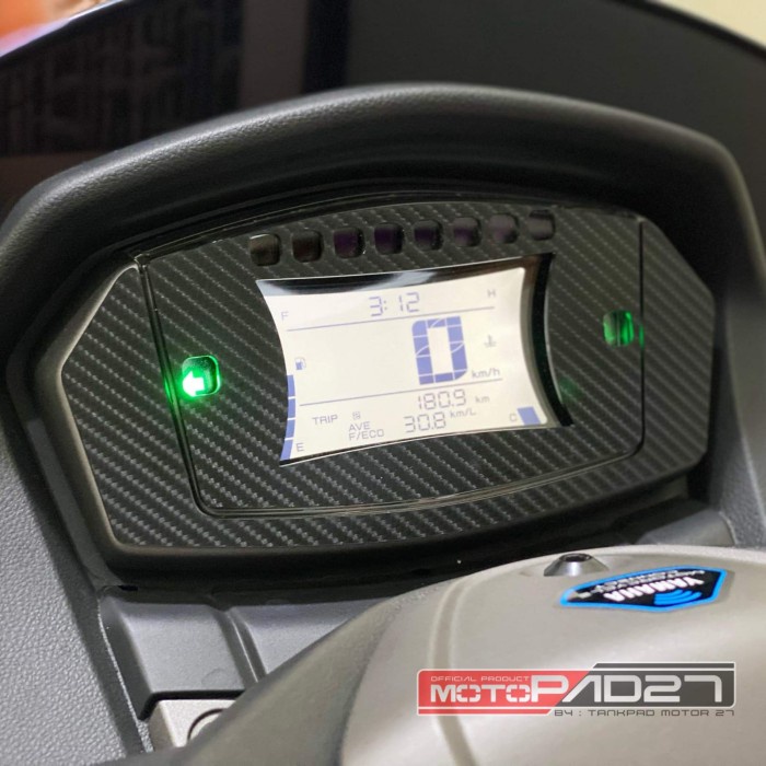 Motopad27 garnish spidometer carbon Nmax 2020 2021 2022