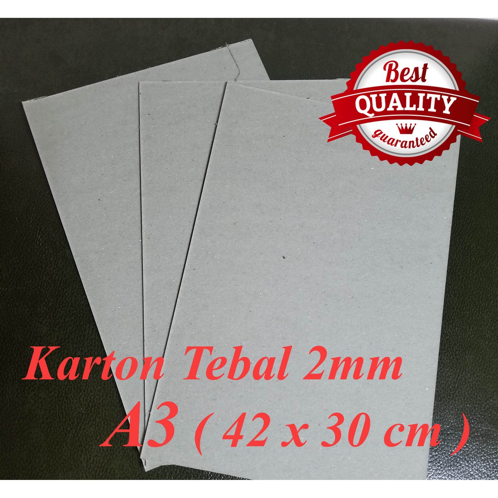 

Karton Tebal / Hard Board 2mm A3 ( 42x30cm ) 10 lembar