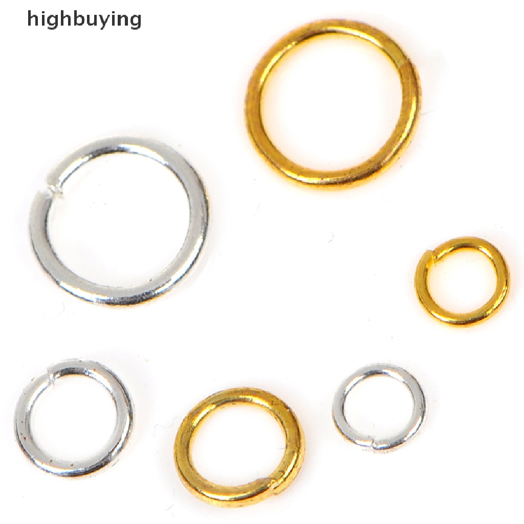 Hbid Konektor Jump Ring Open 3 / 4 / 6mm Warna Gold / Silver Untuk Aksesoris Perhiasan DIY