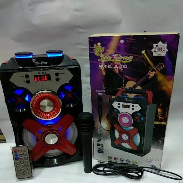 Speaker jinlong portebel wireles super bass JL-753