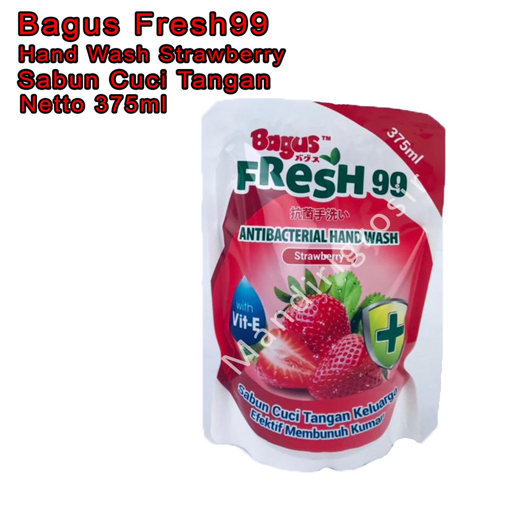 Hand Wash Strawberry *Bagus Fresh99 * Sabun Cuci Tangan * 375ml