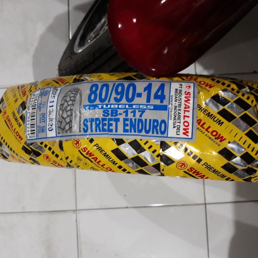Ban SWALLOW 80/90-14 SB-117 SB117 STREET ENDURO TUBELESS