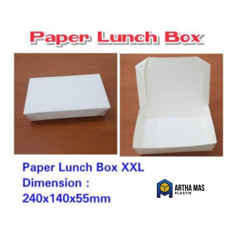 PAPER LUNCH BOX ERGOPAK XXL @ 50pcs