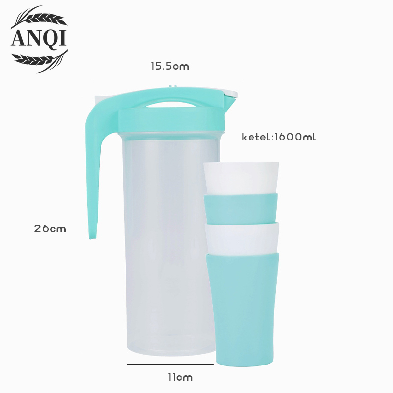 Teko Set 5in 1 Teko Gelas Set/Travel Cup/Water Mug / Cangkir Air Warna Warni Eskan Air Minum