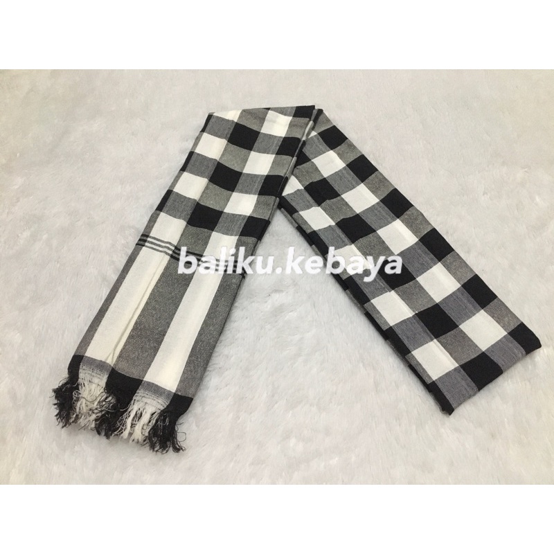 Selendang Poleng Rajut Tebal / Selendang Poleng Katun / Selendang Catur Bali-Poleng