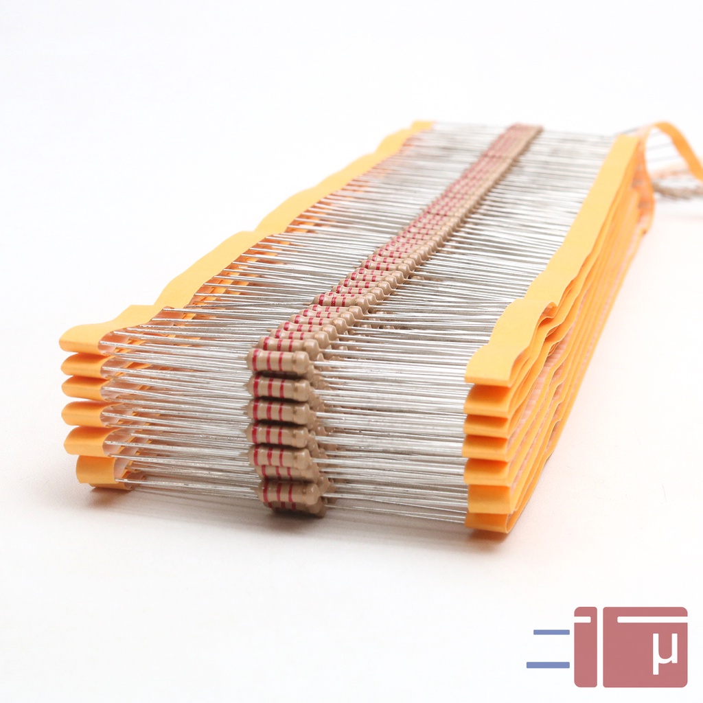 X10 Resistor 2K2 2.2K 1/2W Karbon 5% Taiwan Kaki Tembaga