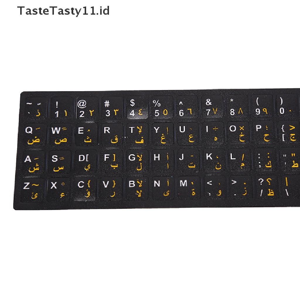 Stiker Keyboard Desain Huruf Arab Tahan Air Tanpa Refleksi