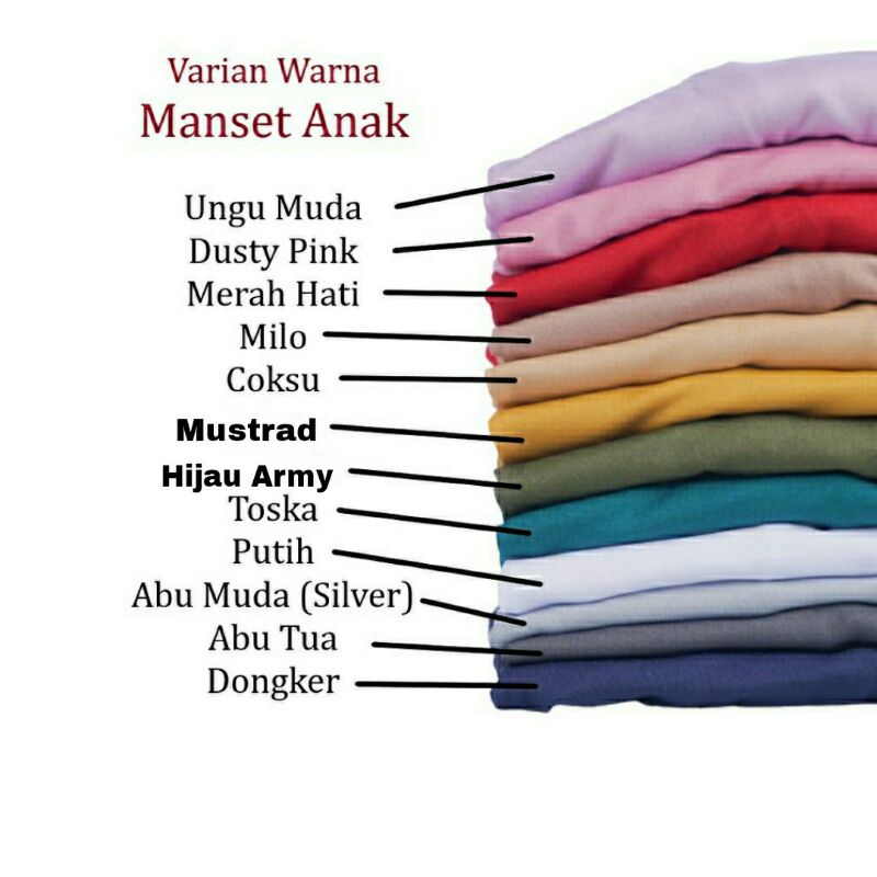 Manset Baju Anak Usia 3-10Tahun|Baju Anak Kaos Premium