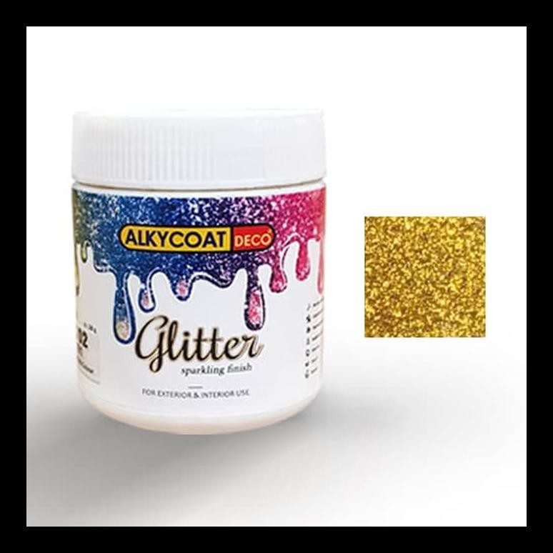 

DISKON CAT GLITTER - ALKYCOAT DECO (WARNA GOLD/ EMAS GL 02) PERALATAN MELUKIS TERMURAH DAN TERBARU