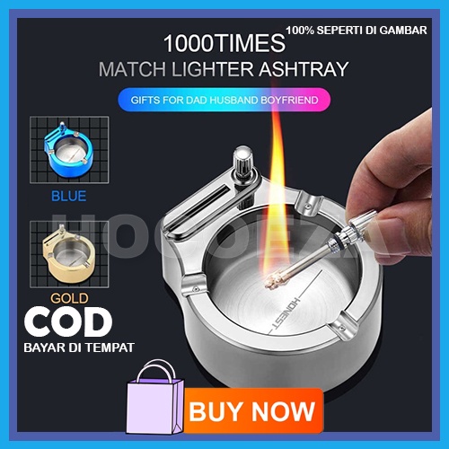 ASBAK DAN KOREK 2 IN1 TEN THOUSAND MATCHES LIGHTER ASTHRAY ASBAK UNIK DAN ELEGAN BR24