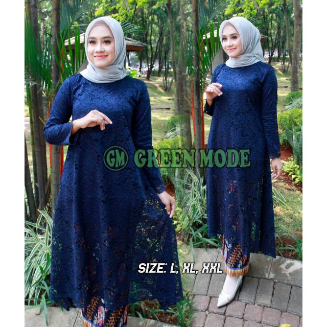 Set kebaya semi gamis umbrella brokat
