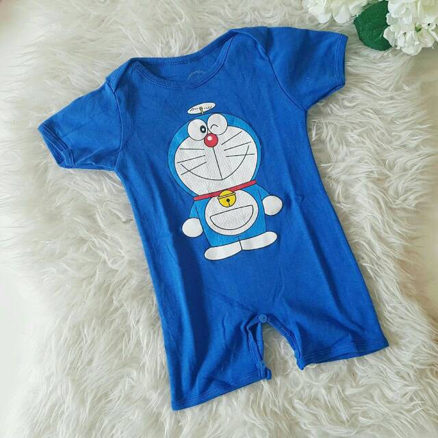 Romper Jumper Bayi Lucu Adem Doraemon