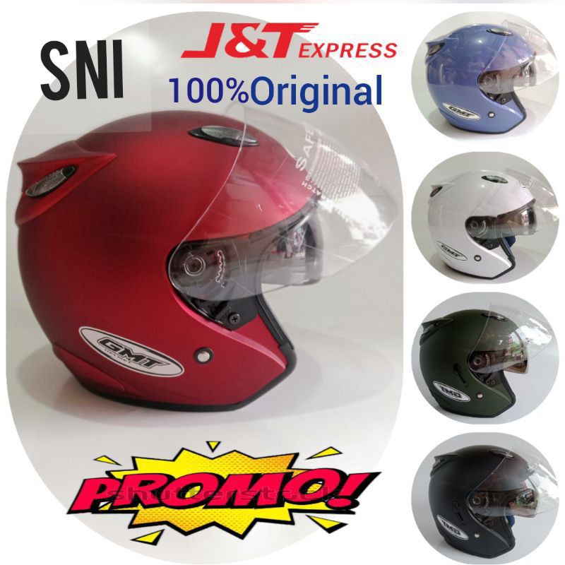 HELM GMT CENTRO SNI SOLID RED MAROON DOFF
