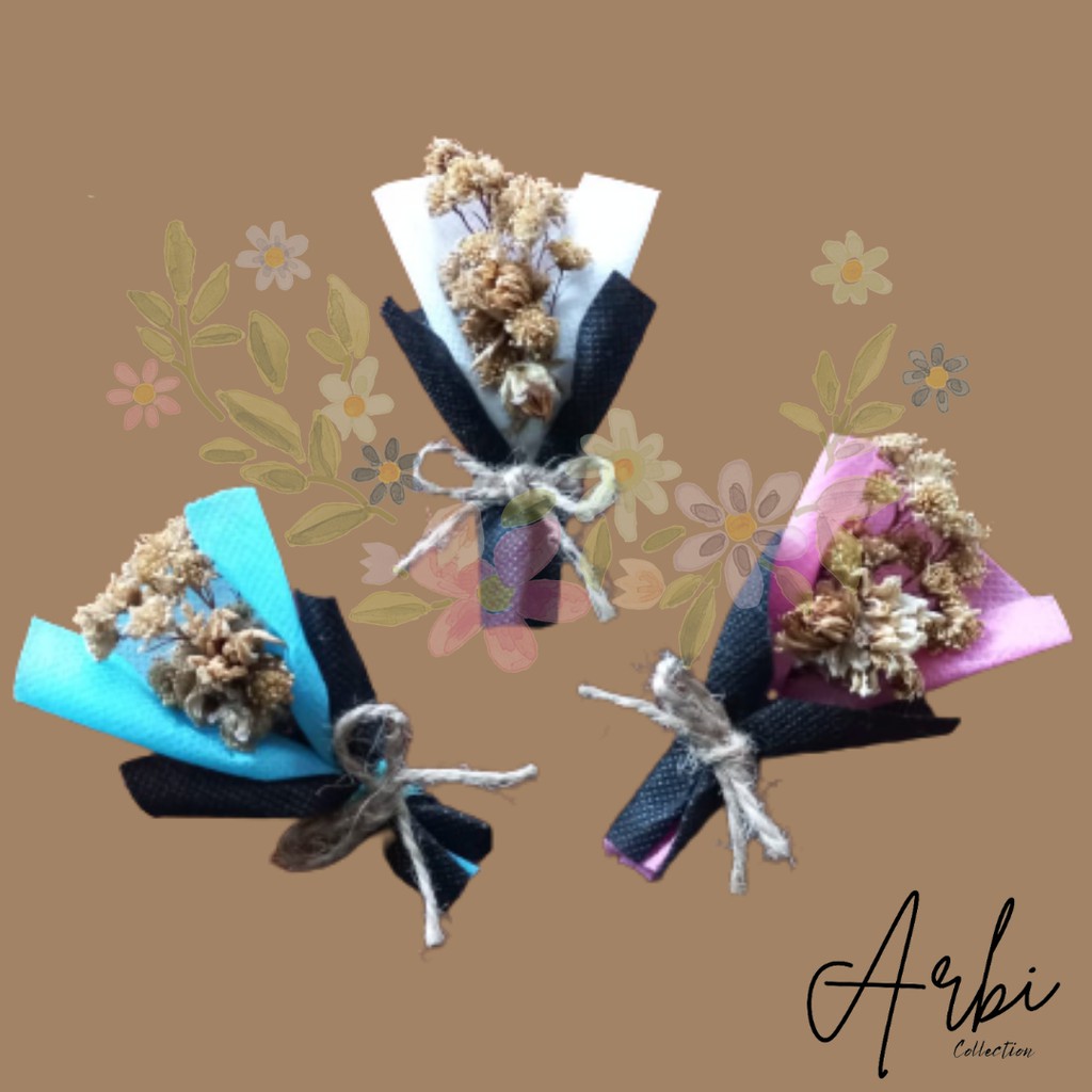 BUKET bunga mini / BUCKET bunga kering / BOUKET bunga / BUKET WISUDA / KADO ULANG TAHUN / hiasan