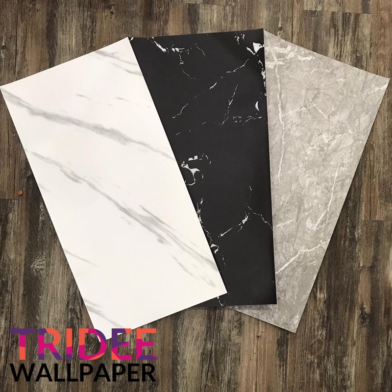 TRIDEE PANEL STICKER MARBLE | MARMER | Wallpaper Stiker Dinding
