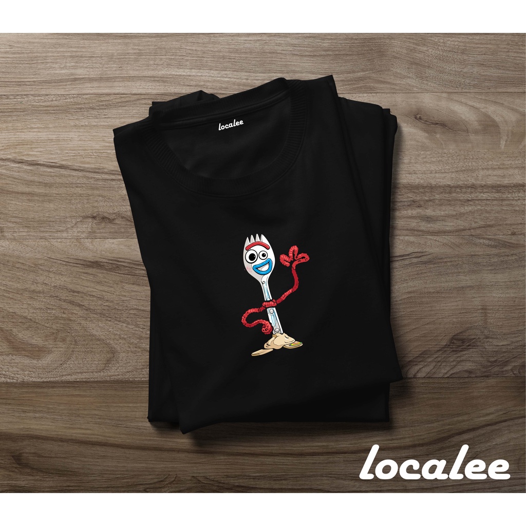 FORKY TOY STORY BLACK TSHIRT-KAOS TOY STORY- KAOS SABLON TOY STORY FORKY