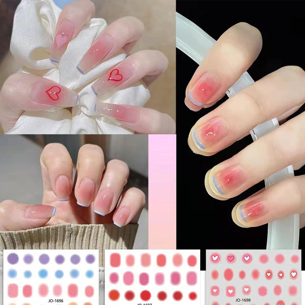 Timekey Stiker Kuku Warna Gradasi Untuk Dekorasi Nail Art A5K8