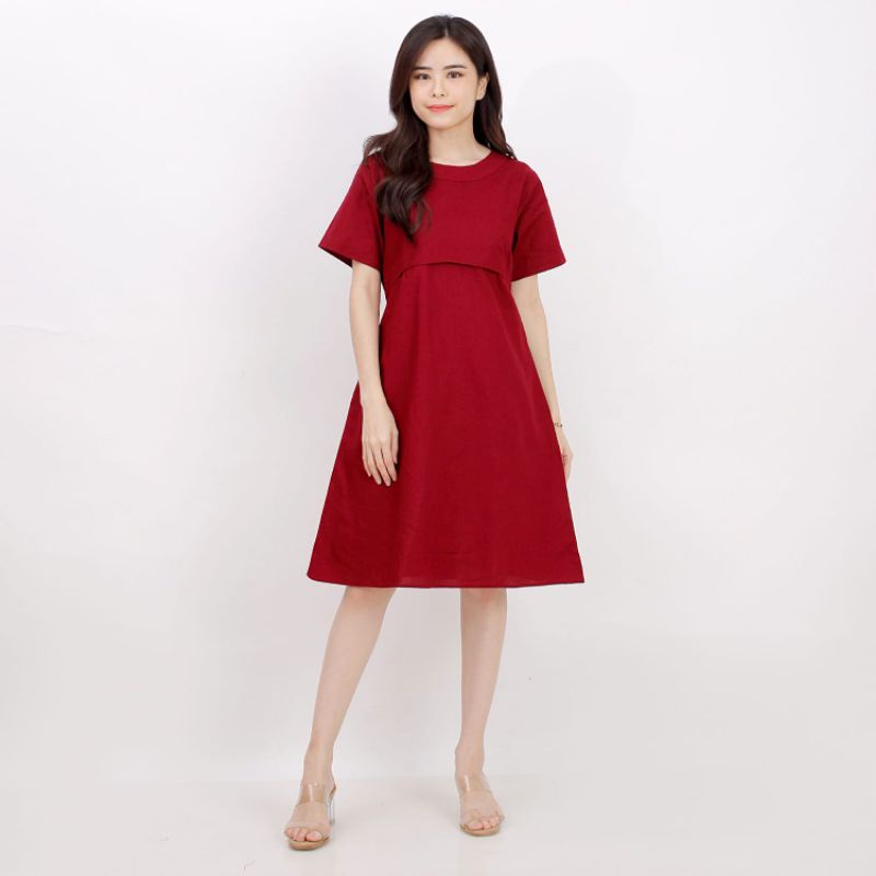 Dress Fashion BV RD-51 /Dress Wanita Polos Midi