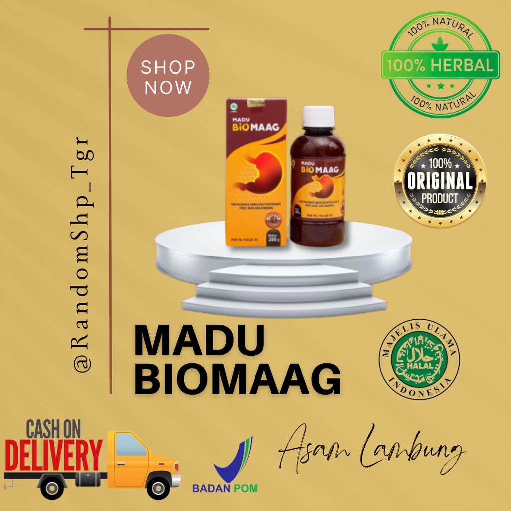 

(COD) Ready Madu BioMaag Original Obat Herbal Asam Lambung,Obat Gerd, Obat Mual