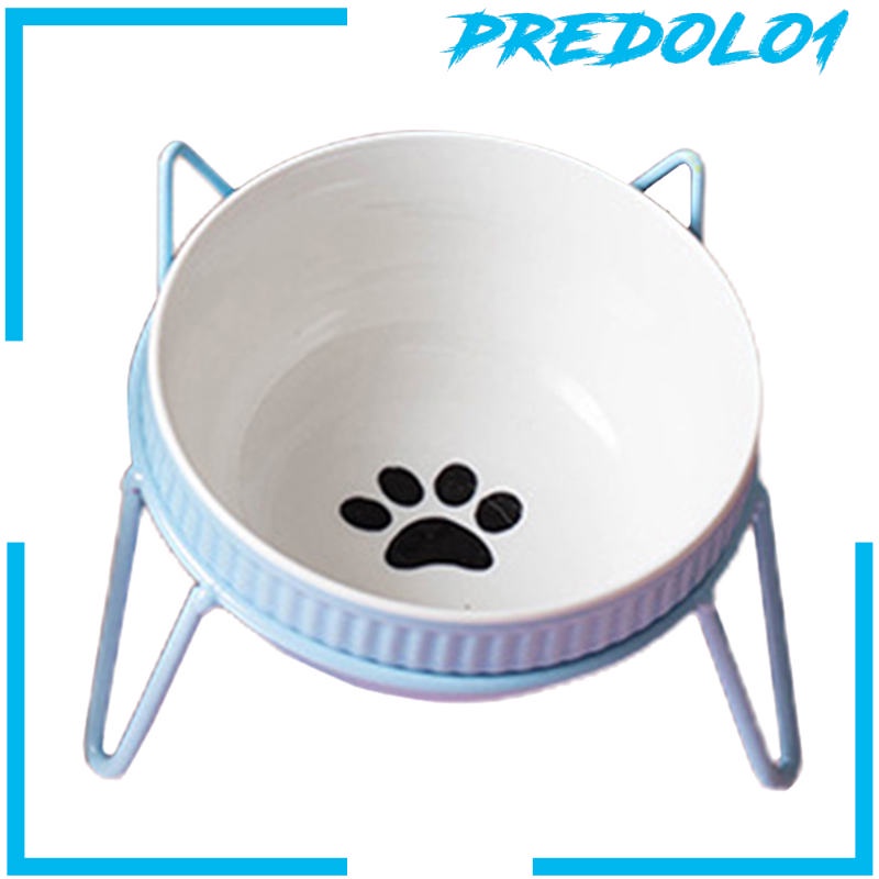 (Predolo1) Stand Holder Mangkok Makanan Anjing / Kucing Peliharaan Bahan Besi