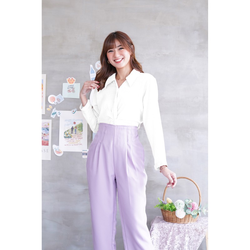 Ayumi Blouse Twisted Crinkle Atasan Wanita