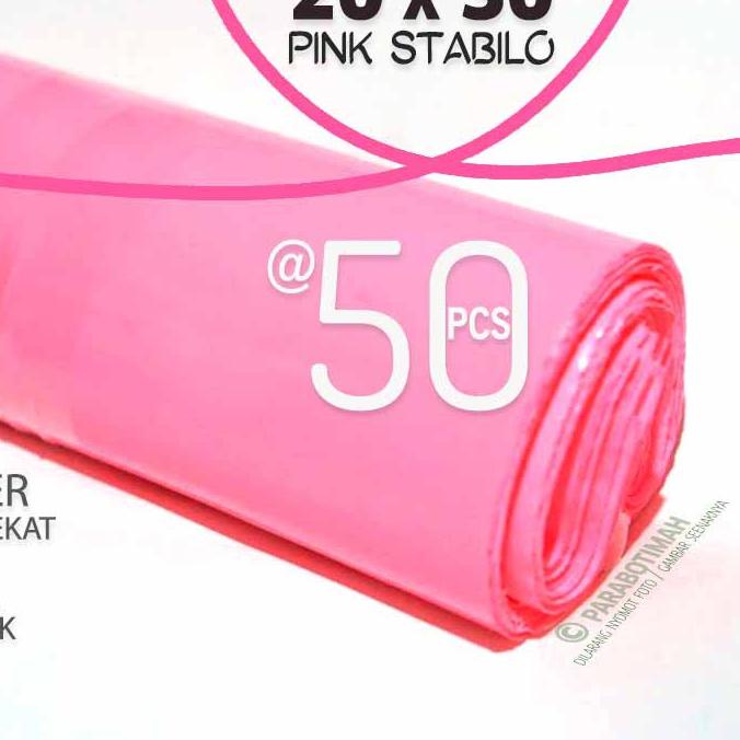 

❋ Polymailer plastik packing 20x30 PINK STABILO 50 lbr glossy premium look murah Bandung ❉