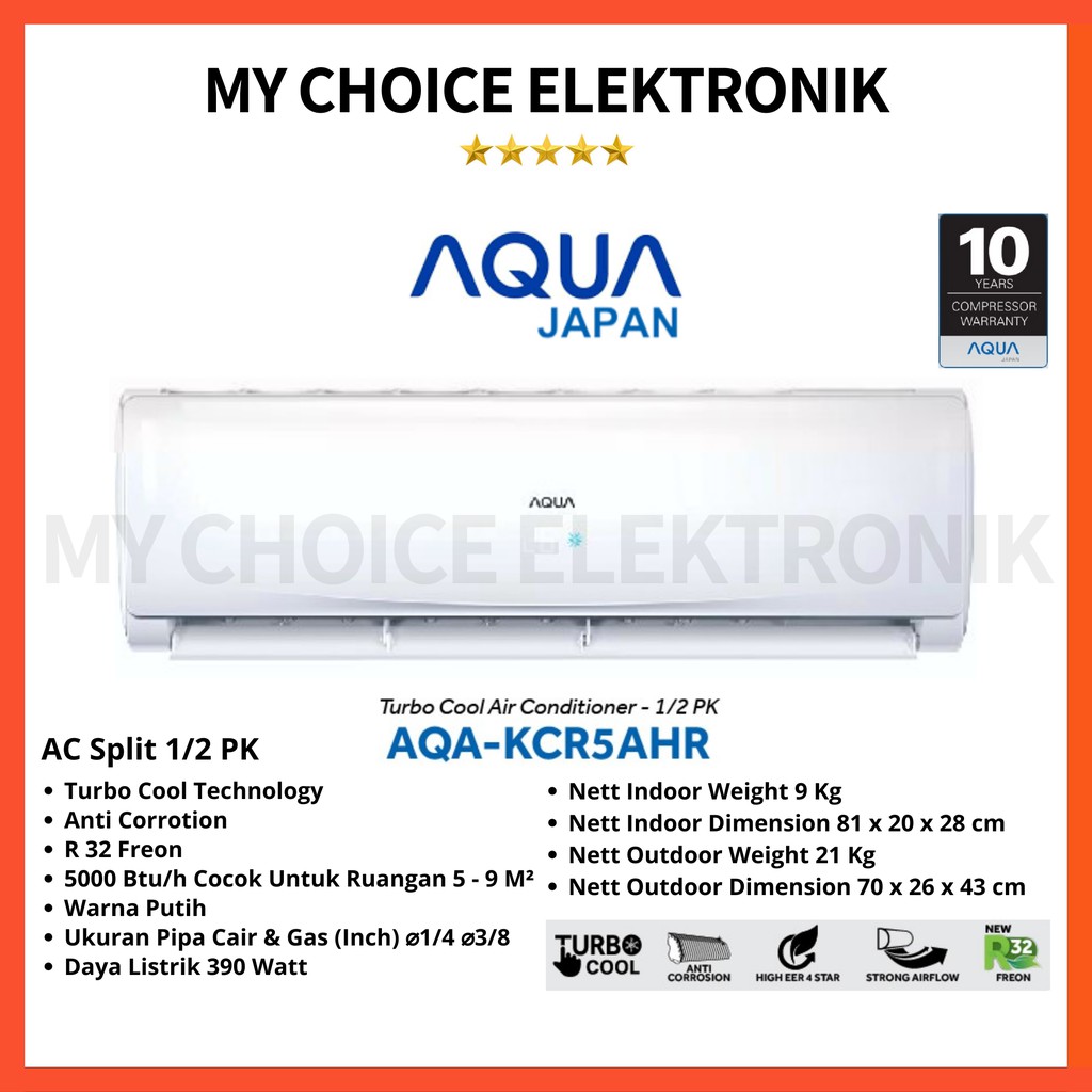 Aqua AC Split AQA-KCR5AHR 1/2Pk Standart