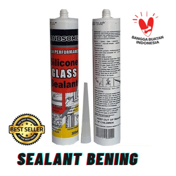 Lem Kaca Botol Bening Handsome / Sealant Sealan Silikon Clear