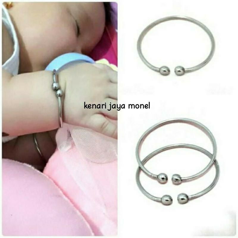 Gelang monel bayi anti step asli Original monel