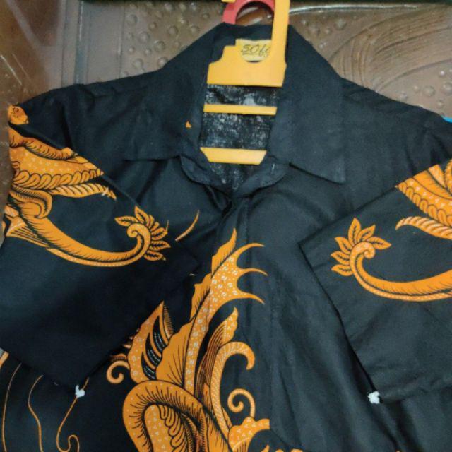 Bswart Batik Hrb026 Kenongo Hem Pendek Padi Pekalongan M L Xl Batik Pria Murah Modern Grosir Batik