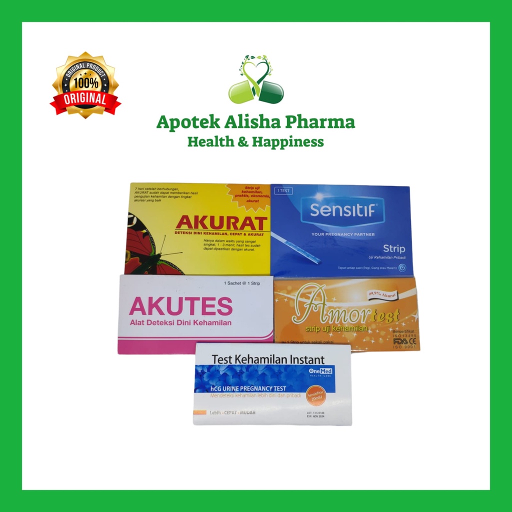 TestPack Akurat / Akutes / Andalan / Onemed / Pregnacheck - Tespek Alat Tes Kehamilan Testpack Tespek