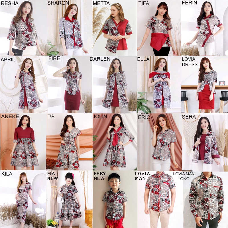 LOVIA MAN - KEMEJA BATIK MODERN PRIA / BAJU BATIK COWOK / 113 AB / KEMEJA LAKI BATIK PENDEK 115 AB