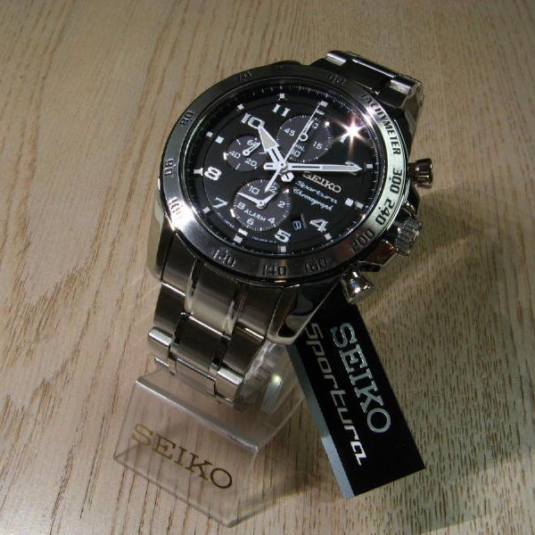 Seiko Sportura SNAE61P1 Quartz Chronograph Sapphire - Jam Pria SNAE61