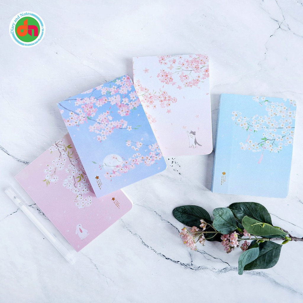 

Buku Notebook Polos Dear Cherry Blossom Plain Notebook A6 Bagus