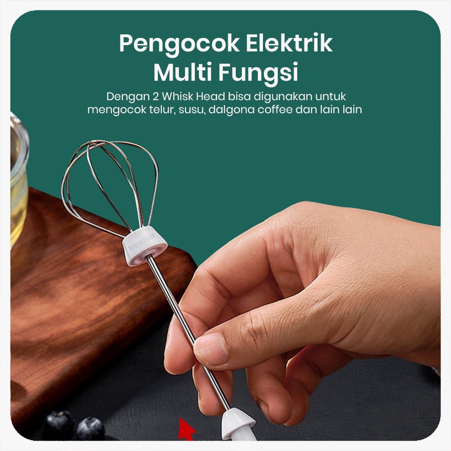 MILK FROTHER 3 WHISK RECHARGEABLE / EGG MIXER PENGOCOK TELUR DAN SUSU