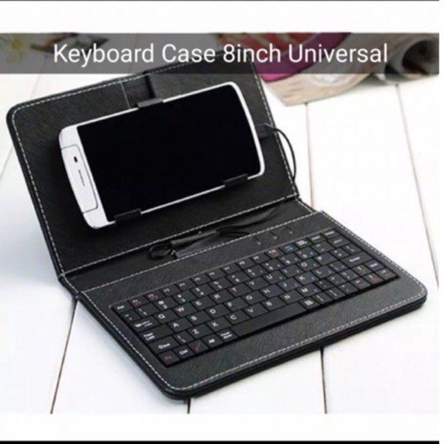 keyboard case 8” universal android / sarung case 8 inch keyboard tablet