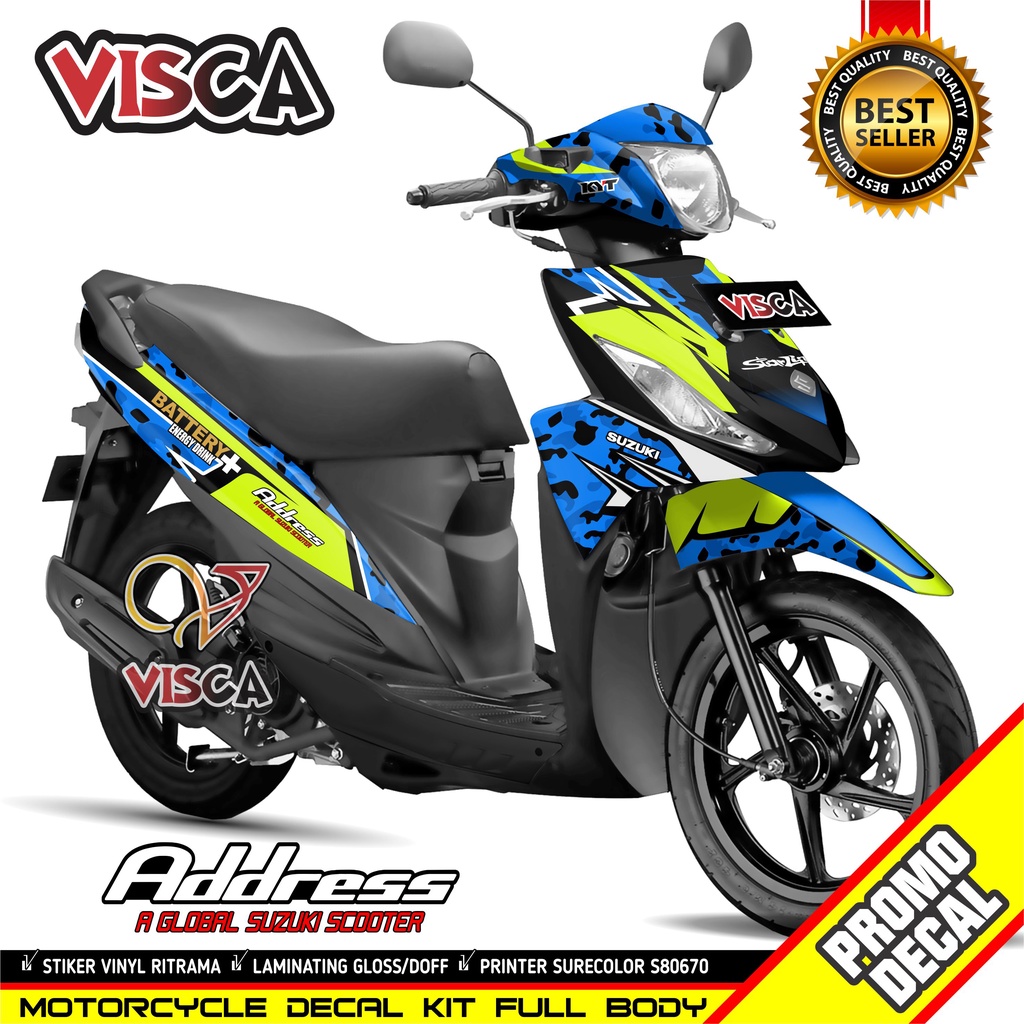 Decal Suzuki Address Full Body Stiker Suzuki Address Full Body Striping Suzuki Address Full Body ALE