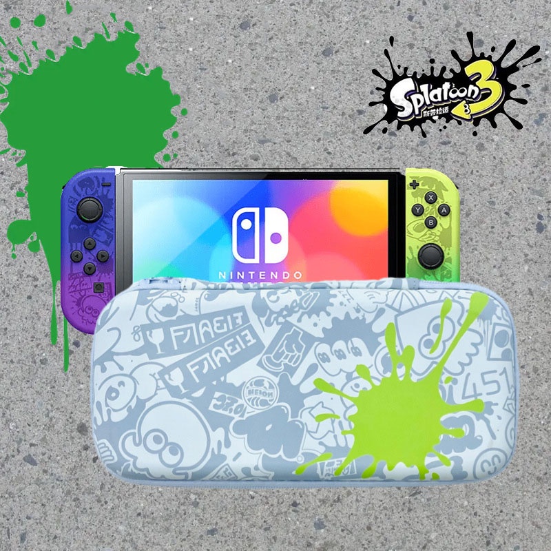 Splatoon 3 Tas Penyimpanan Konsol Game Nintendo Switch V1 V2 OLED