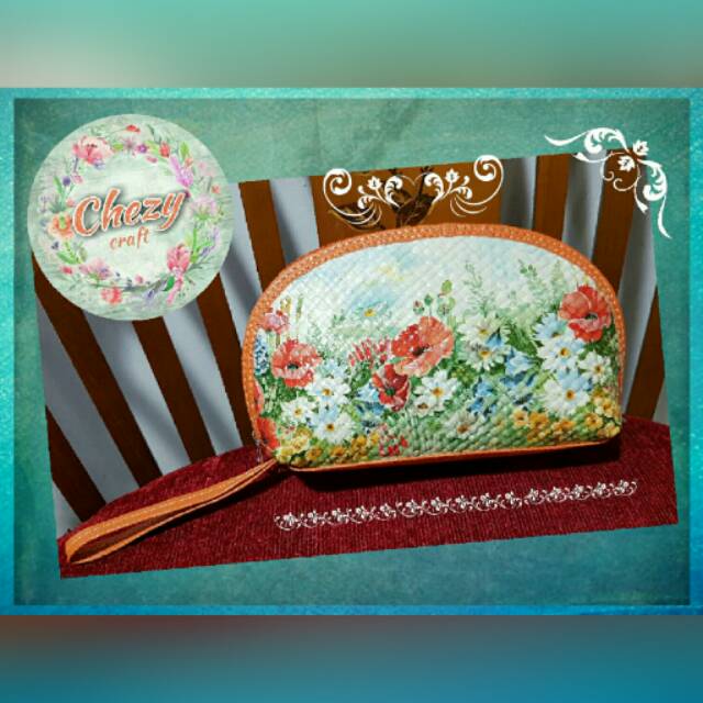 Pouch besar Tas make up Tas kosmetik Orange Large