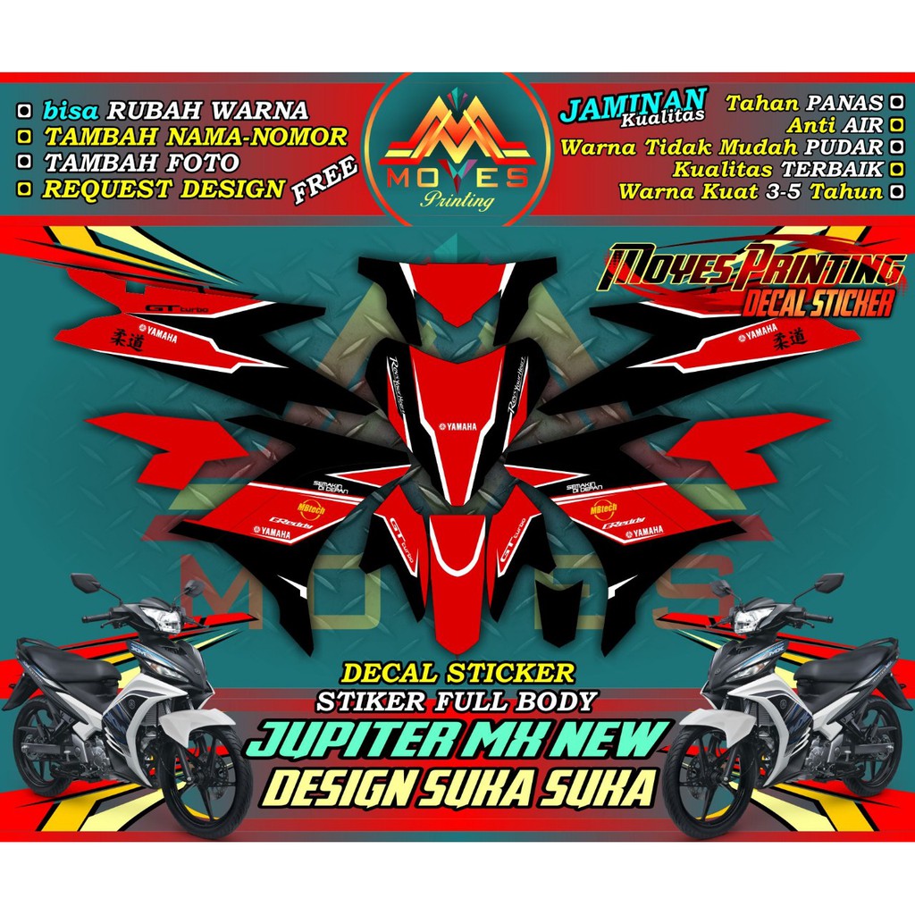 Decal Jupiter MX New 135 Pola Custom Sticker Body Yamaha Jupiter MX New 135